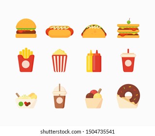 Creative Fast Food and Breakfast menu, It can be used in advertising, Web design, Graphic Design or Pattern Fabric