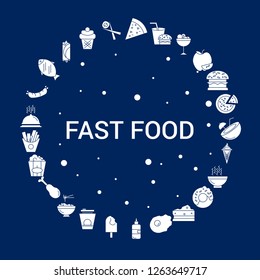 Creative Fast food icon Background