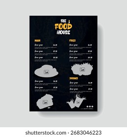 Creative fast food menu template