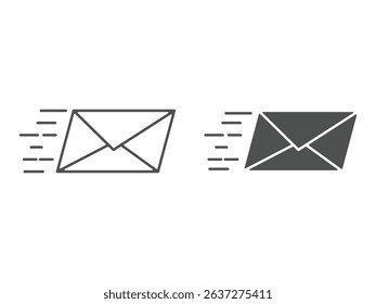 creative fast send message design element, vector illustration, isolated on transparent background