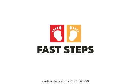 Kreatives Fast-Step-Kinderlogo-Design,