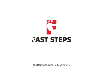 Kreatives Fast-Step-Kinderlogo-Design,