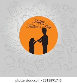 Creative Father's Day Poster Vector Illustrations.