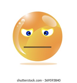 Creative fatigue emoticon vector illustration