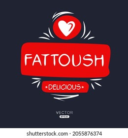 Creative (Fattoush) Logo, Fattoush-Aufkleber, Vektorgrafik.