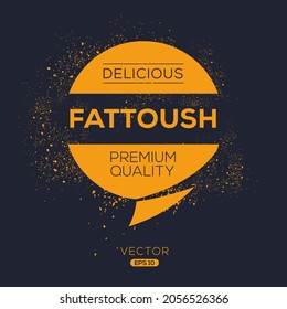 Creative (Fattoush) Logo, Fattoush-Aufkleber, Vektorgrafik.