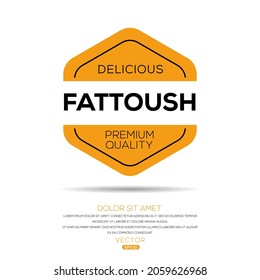 Creative (Fattoush) Logo, Fattoush-Aufkleber, Vektorgrafik.