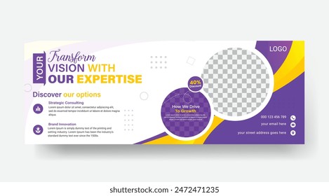 Creative fb cover template design. Modern design