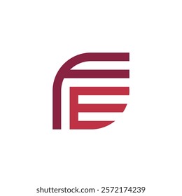 Creative FE letter logo vector template.