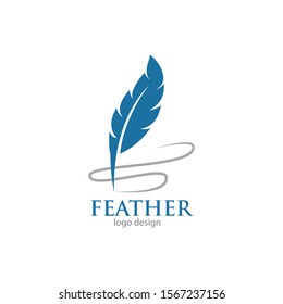 Creative Feather Concept Logo Design Template Stock Vector (Royalty ...