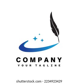 Creative Feather Concept Logo Design Template