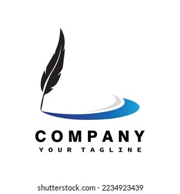 Creative Feather Concept Logo Design Template