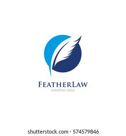 Creative Feather Concept Logo Design Template