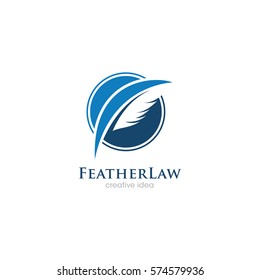 Creative Feather Concept Logo Design Template