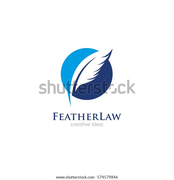 Creative Feather Concept Logo Design Template Stock Vector (Royalty ...
