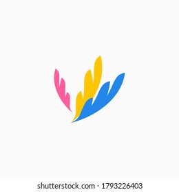 Creative feather icon. design vector