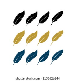 creative feather logo design for business