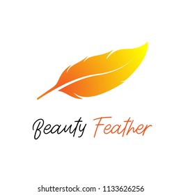 creative feather logo design for business