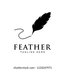 CREATIVE FEATHER LOGO DESIGN TEMPLATE