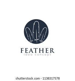 Creative Feather Logo Design Template