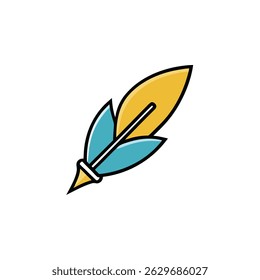 Creative Feather en Pen Tip Logo