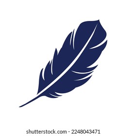 
Arte vectorial de plumas azul marino.