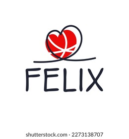 Creative (Felix) name, Vector illustration.