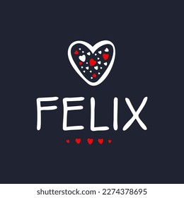 Creative (Felix) name, Vector illustration.