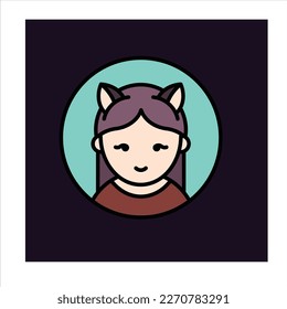 creative female avatar vampire face 