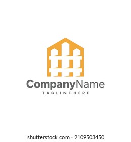 creative fence home logo in modern style