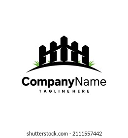 creative fence logo for business template