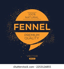 Creative (Fennel), Fennel-Label, Vektorgrafik.
