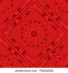 Creative Ffloral Ornament. Seamless Geometry Pattern. vector illustration.
