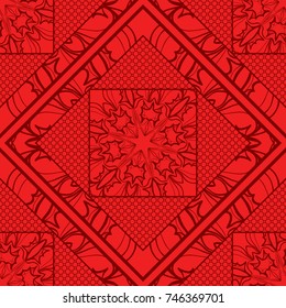 Creative Ffloral Ornament. Seamless Geometry Pattern. vector illustration.