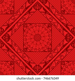 Creative Ffloral Ornament. Seamless Geometry Pattern. vector illustration.