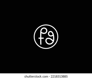 Plantilla de diseño de logotipo de carta FG creativa vectorial