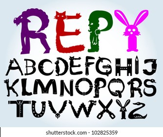 Creative and figurative alphabet