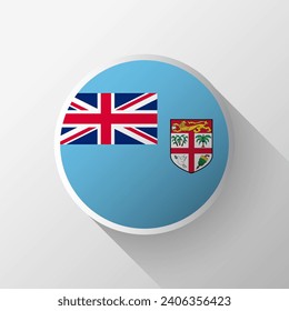 Creative Fiji Flag Circle Badge