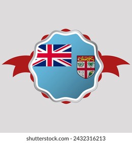 Creative Fiji Flag Sticker Emblem