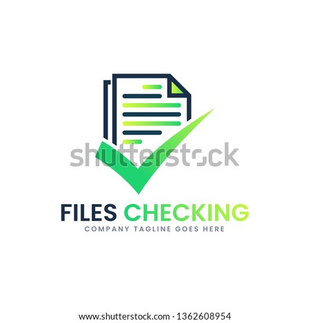 Creative  files checking logo vector logo design template Vector illustration