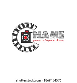 Creative film production vector logo design
