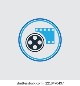 creative film strip Logo Template vector illustration design