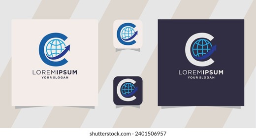plantilla de diseño de logotipo de letras C de Creative Finance