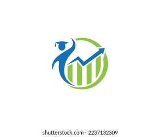 Creative Finance Education Logo Icon Design Template Vector Illustration.