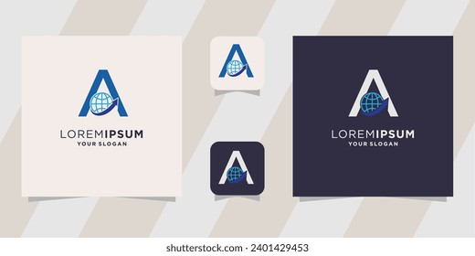 Creative Finance A letter logo design template