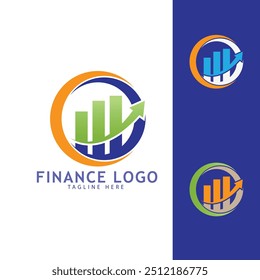 Logotipo de finanzas creativas Gradiente colorido símbolo Formas Ilustración vectorial