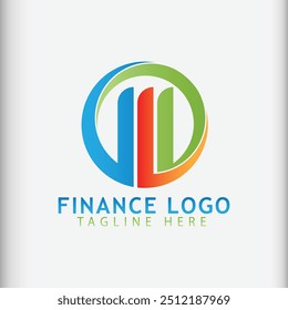 Creative finance logo Gradient colorful symbol shapes icon vector 