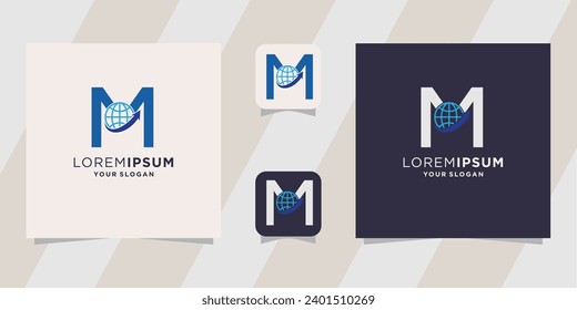 Creative Finance M letter logo design template