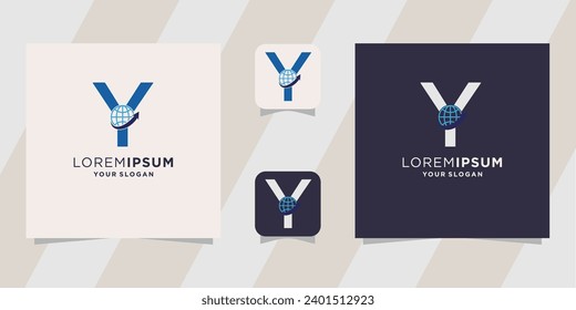 Creative Finance Y letter logo design template