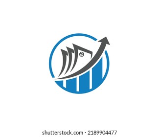 Creative  Financial Accounting Logo Design Concept. Business and Finance Progress Arrow Vector Illustration.